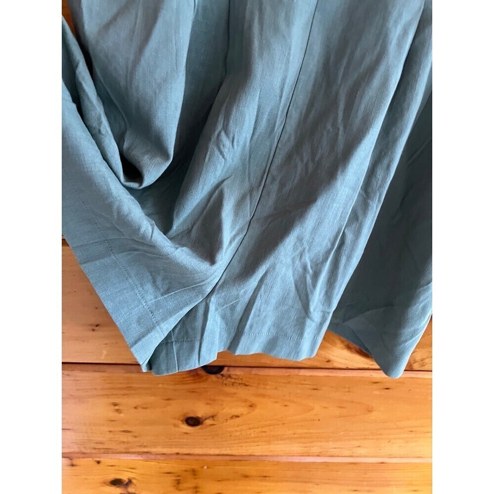 Zara Button Down Shirt Playsuit Shorts Jumpsuit L Green - Picture 2 of 7